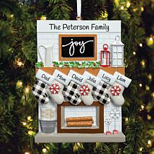 Custom Personalization Fireplace Mantel Personalized Ornament