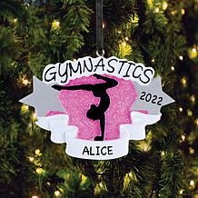 Custom Personalization Gymnastics Silhouette Ornament
