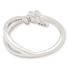 CZ 0.12ctw Pavé Knot Split-Shank Ring