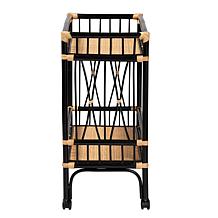 Dalinda Natural Rattan Kitchen Cart with Two Shelves
