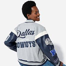 Dallas Cowboys NFL Starter Women's Cropped Varsity Jacket