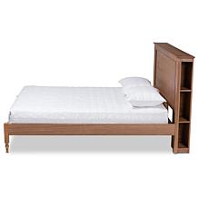 Danielle Queen Size Platform Storage Bed with Built-In Shelves