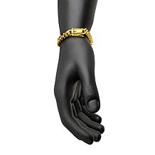 Dante Men's Gold PVD Stainless Steel 8mm Miami Cuban Link Bracelet
