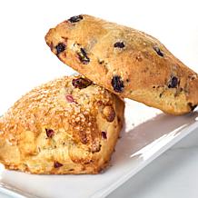David's Cookies 14-piece Baked Cranberry White Chip & Blueberry Scones