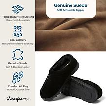 Dearfoams Doreen Women's Genuine Suede Clog Slipper