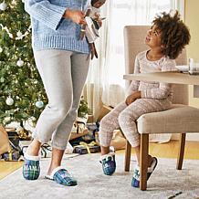 Dearfoams Kid's Lil Bear Matching Christmas Slippers
