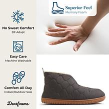 Dearfoams Men's Indoor/Outdoor Warm Up Boot Slipper