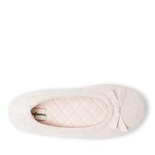Dearfoams Women's Layla Ballerina Slipper - Sleet, Dusty Pink