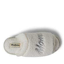 Dearfoams Women's Louise Slide with Extended Vamp and Scrunchie