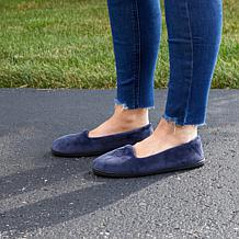 Dearfoams Women's Rebecca Velour Closed-Back Slippers