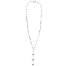 Dee Berkley Jewelry 3-Stone Paperclip Chain Y-Necklace