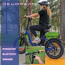 DeLorean 500W Low-Step E-Bike with Pedal Assist & Backrest