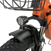 DeLorean 750W Low-Step Folding E-Bike w/Pedal Assist & Accessories