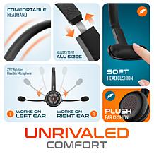 Delton 50X DSP ENC Noise Cancelling Computer Headset & Charging Dock