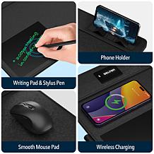 Delton D101 Wireless Charger + Digital Notes Mouse Pad w/ 20W Adapter
