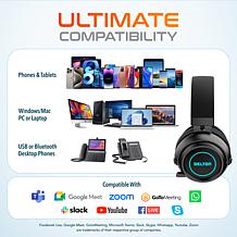 Delton G520 Wireless Noise Cancelling Gaming/Work Headset - 35H