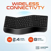 Delton KB200 Ergonomic 24G Wireless Keyboard for PC Laptop