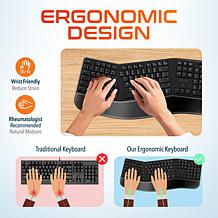 Delton KB200 Ergonomic Wireless Keyboard with S12 Vertical Mouse
