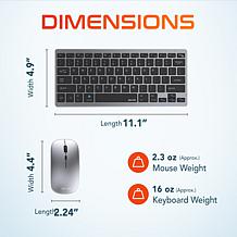 Delton KB35 Mini Computer Keyboard & Mouse Bundle for PC/Laptop