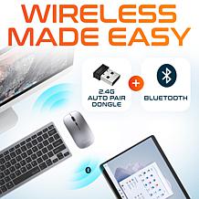 Delton KB35 Mini Computer Keyboard & Mouse Bundle for PC/Laptop