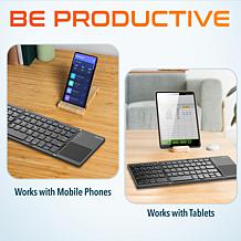 Delton KB75 Portable Foldable Keyboard for PC/Tablets/Phone/TV