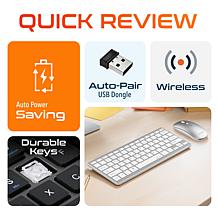 Delton N35 Wireless Keyboard and Mouse - White