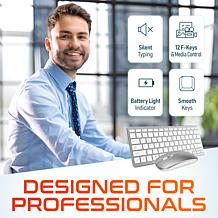 Delton N35 Wireless Keyboard and Mouse - White