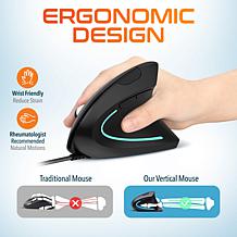 Delton S12 Ergonomic Vertical USB Wired Computer Mouse