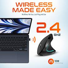 Delton S12 Ergonomic Vertical Wireless Rechargeable Computer Mouse