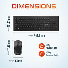 Delton Wireless Keyboard and Mouse 2.4Ghz Auto Pair USB Dongle