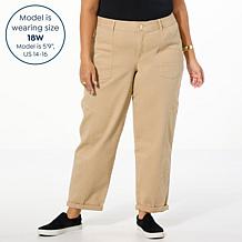Democracy "Ab"solution® High-Rise Barrel Leg Jean with Rolled Cuff