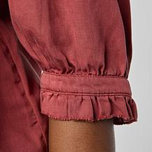 Democracy Ruffled Edge Pintuck Blouse