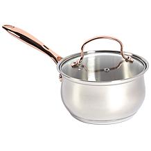 Denmark 10-piece Stainless Steel Cookware Set - Copper Accents