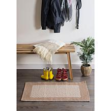 Design Imports 20" x 31.5" Reversible Bordered Small Diamond Rug