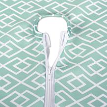 Design Imports Aqua Diamond Outdoor Table Runner w/Zipper - 14" x 108"