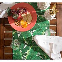 Design Imports Banana Leaf Outdoor Table Runner - 14" x 108"