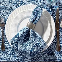 Design Imports Blue Paisley Print Outdoor Napkin Set of 6