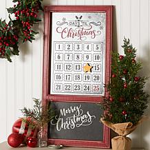 Design Imports Chalkboard Galvanized Days Til Christmas Calendar