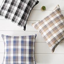 Design Imports Checkered Pillow Covers 18x18 Set of 4