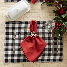 Design Imports Christmas Buffalo Check Placemat 6-pack
