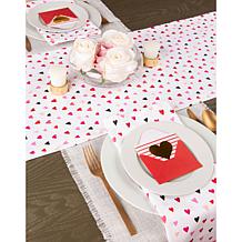 Design Imports Confetti Hearts Print Napkin Set of 6