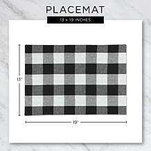 Design Imports Eco-Friendly Chambray Fine Ribbed Placemats - Set of 6