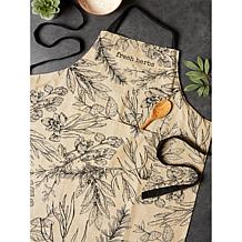 Design Imports Fresh Herbs Printed Chef Apron