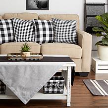 Design Imports Gingham Buffalo Check Pillow Covers Set of 4