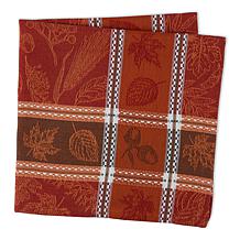 Design Imports Harvest Botanical Jacquard Napkins Set of 6
