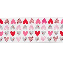 Design Imports Hearts Collage Print Table Runner - 14" x 108"