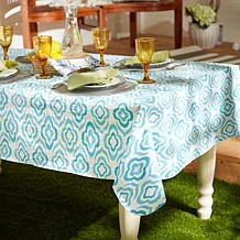 Design Imports Ikat Vinyl Tablecloth