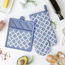 Design Imports Lattice Oven Mitt & Potholder Set