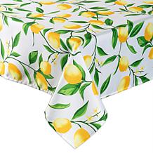 Design Imports Lemon Bliss Outdoor Tablecloth w/Zipper - 60" x 84"