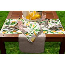 Design Imports Lemon Bliss Print Outdoor Placemat Set of 6